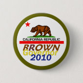 Jerry BROWN 2010 Button (Voorkant)