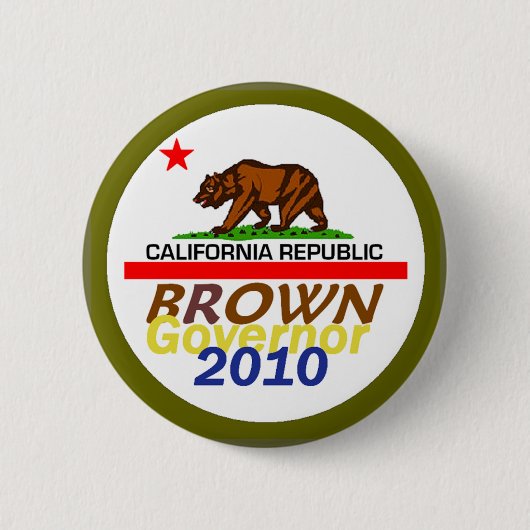 Jerry BROWN 2010 Button (Voorkant)