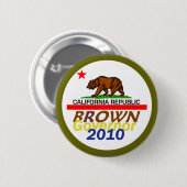 Jerry BROWN 2010 Button (Voorkant /achterkant)