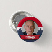 JERRY BROWN CAMPAIGN RONDE BUTTON 3,2 CM (Voorkant /achterkant)