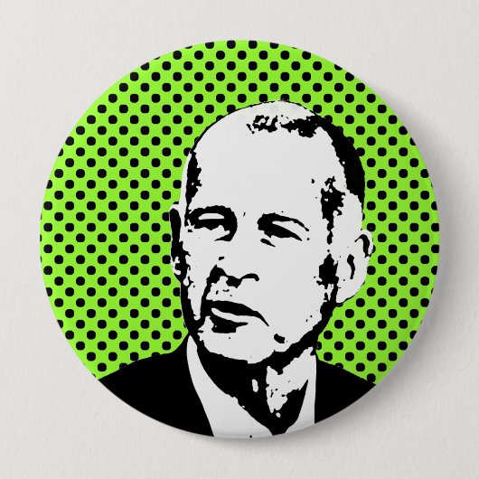 JERRY BROWN - RONDE BUTTON 4,0 CM (Voorkant)
