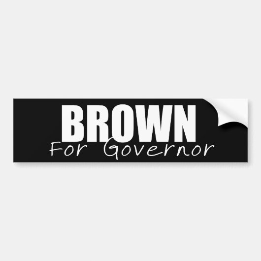 JERRY BROWN-verkiezingsgear Bumpersticker (Voorkant)