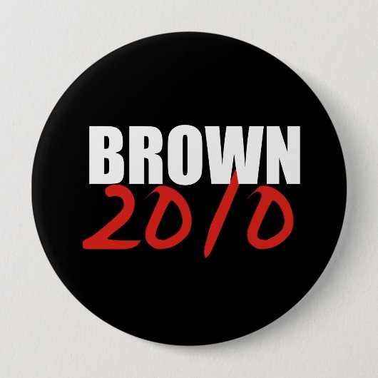 JERRY BROWN-verkiezingsgear Ronde Button 4,0 Cm (Voorkant)