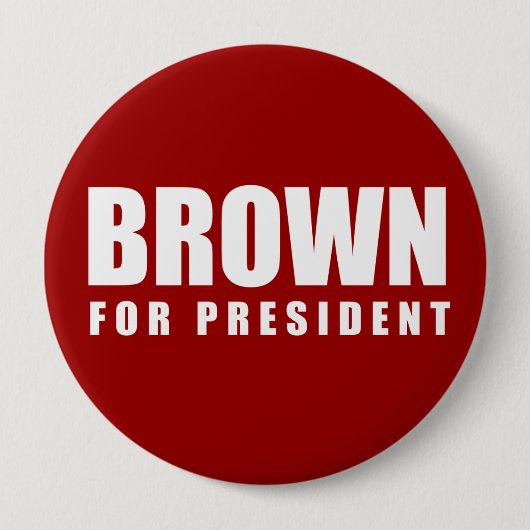 JERRY BROWN-verkiezingsgear Ronde Button 4,0 Cm (Voorkant)