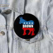 JERRY BROWN-verkiezingsgear Ronde Button 4,0 Cm (In situ)