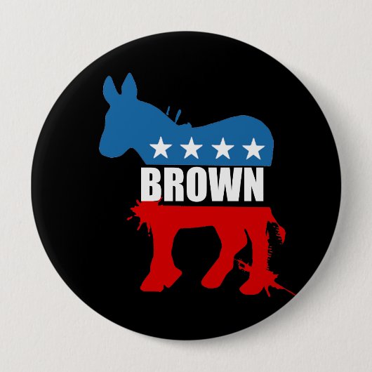 JERRY BROWN-verkiezingsgear Ronde Button 4,0 Cm (Voorkant)