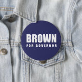 JERRY BROWN-verkiezingsgear Ronde Button 4,0 Cm (In situ)