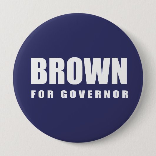 JERRY BROWN-verkiezingsgear Ronde Button 4,0 Cm (Voorkant)