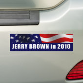 Jerry Brown voor Gouverneur California 2010 Bumpersticker (Op auto)