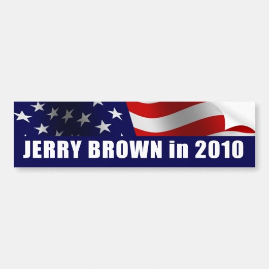 Jerry Brown voor Gouverneur California 2010 Bumpersticker (Voorkant)