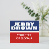 JERRY BROWN VOOR GOVERNOR BRIEFKAART (Staand voorkant)