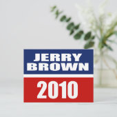 JERRY BROWN VOOR GOVERNOR BRIEFKAART (Staand voorkant)