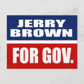 JERRY BROWN VOOR GOVERNOR BRIEFKAART (Voorkant)