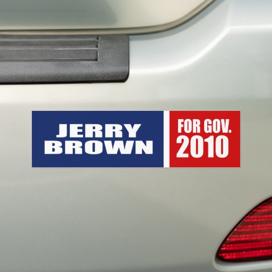 JERRY BROWN VOOR GOVERNOR BUMPERSTICKER (Op auto)