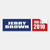 JERRY BROWN VOOR GOVERNOR BUMPERSTICKER (Voorkant)