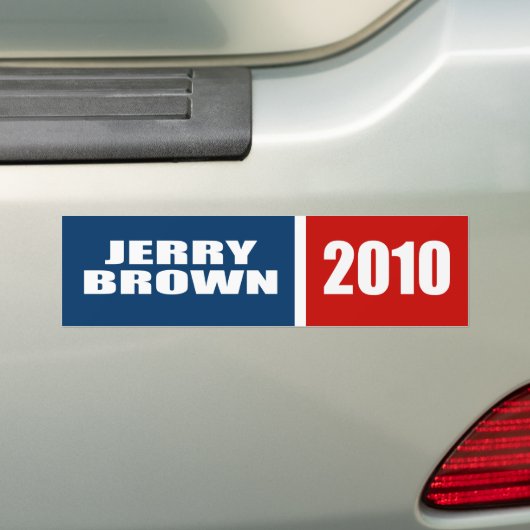 JERRY BROWN VOOR GOVERNOR BUMPERSTICKER (Op auto)