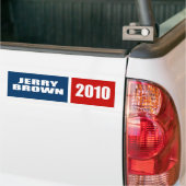 JERRY BROWN VOOR GOVERNOR BUMPERSTICKER (Op Truck)