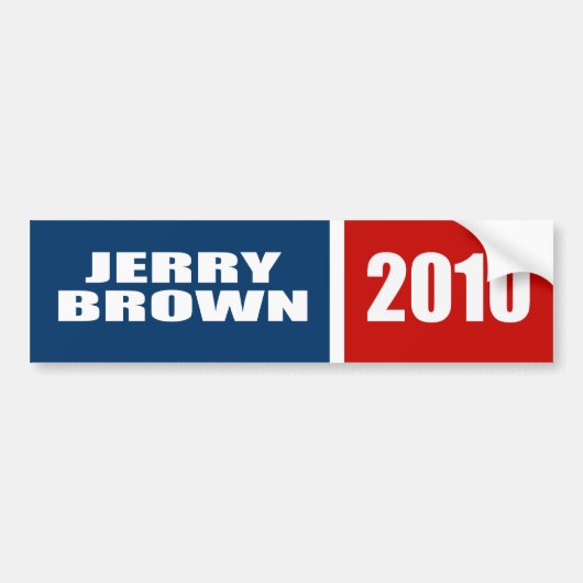 JERRY BROWN VOOR GOVERNOR BUMPERSTICKER (Voorkant)