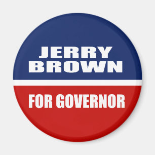 JERRY BROWN VOOR GOVERNOR MAGNEET