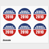 JERRY BROWN VOOR GOVERNOR RONDE STICKER (Vel)