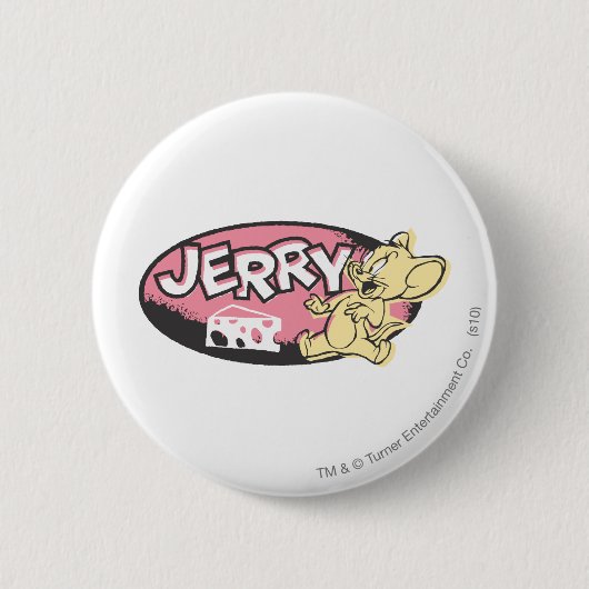 Jerry Cheese Logo Ronde Button 5,7 Cm (Voorkant)
