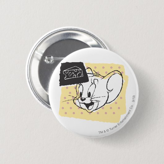 Jerry Cheese Ronde Button 5,7 Cm (Voorkant /achterkant)