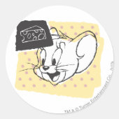 Jerry Cheese Ronde Sticker (Voorkant)