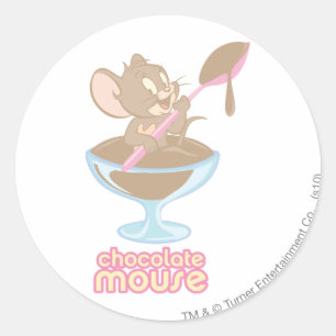 Jerry Chocolate Mouse Ronde Sticker