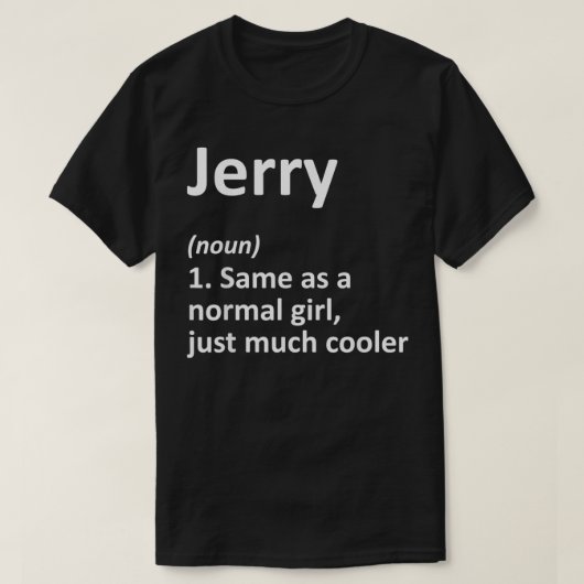 JERRY Definition Persoonlijke naam Funny Birthday T-shirt (Design voorkant)