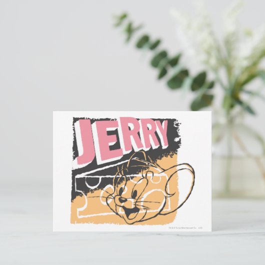 Jerry Face op Cheese Briefkaart (Staand voorkant)