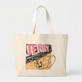Jerry Face op Cheese Grote Tote Bag (Voorkant)