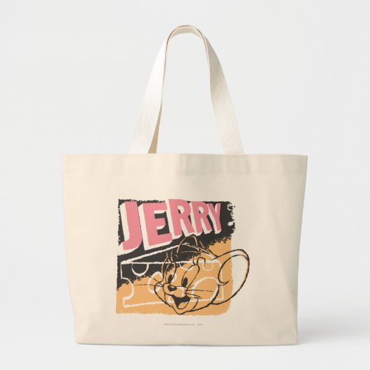 Jerry Face op Cheese Grote Tote Bag (Voorkant)