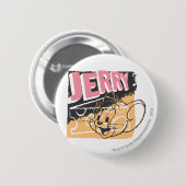 Jerry Face op Cheese Ronde Button 5,7 Cm (Voorkant /achterkant)