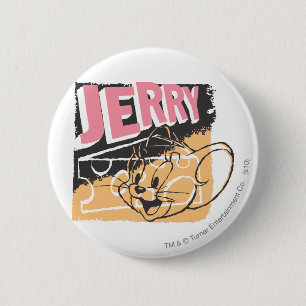 Jerry Face op Cheese Ronde Button 5,7 Cm
