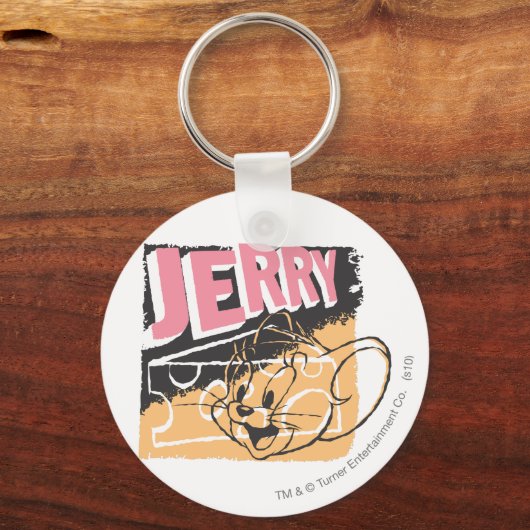 Jerry Face op Cheese Sleutelhanger (Voorkant)