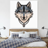 Jerry Garcia wolf Canvas Afdruk (Insitu (Slaapkamer))
