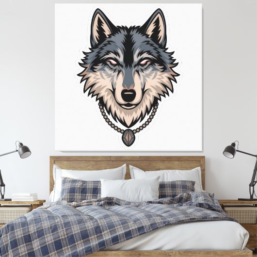 Jerry Garcia wolf Canvas Afdruk (Insitu (Slaapkamer))