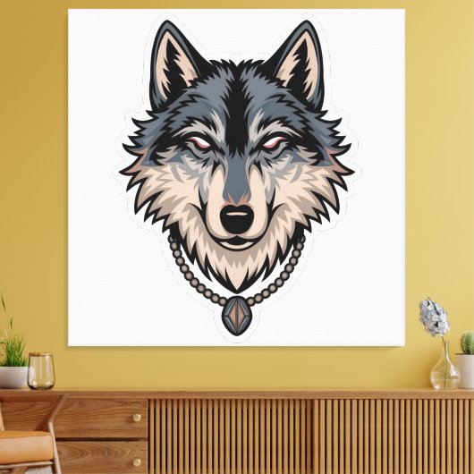 Jerry Garcia wolf Canvas Afdruk (Insitu (Woonkamer))