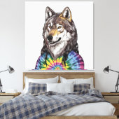 Jerry Garcia wolf Canvas Afdruk (Insitu (Slaapkamer))