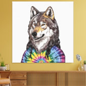 Jerry Garcia wolf Canvas Afdruk (Insitu (Woonkamer))