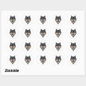 Jerry Garcia wolf Ronde Sticker (Vel)