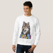 Jerry Garcia wolf Trui (Voorkant volledig)