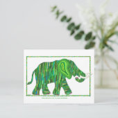 Jerry Green Jade Elephant Briefkaart (Staand voorkant)