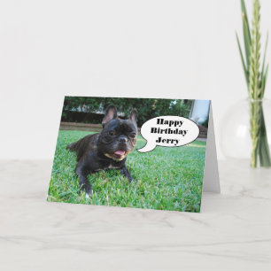 Jerry Happy Birthday Franse Bulldog Kaart