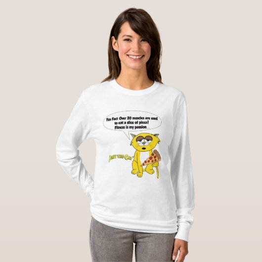 Jerry Het Cat-Fun Fact T-shirt (Voorkant volledig)