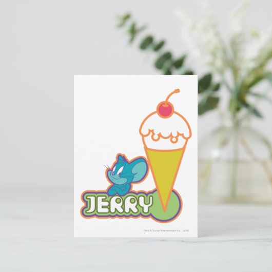 Jerry Ice Cream Briefkaart (Staand voorkant)