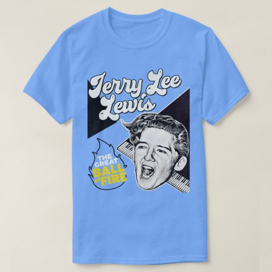 Jerry Lee Lewis De Grote Bal van Vuur T-shirt (Design voorkant)