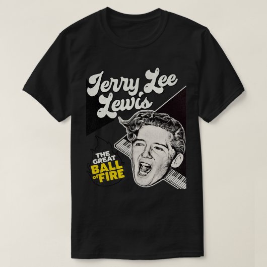 Jerry Lee Lewis De Grote Bal van Vuur T-shirt (Design voorkant)