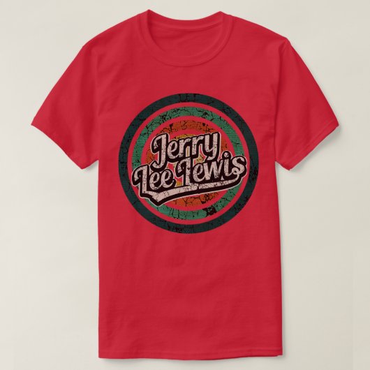 Jerry Lee Lewis Retro Circle Crack TShirt (Design voorkant)