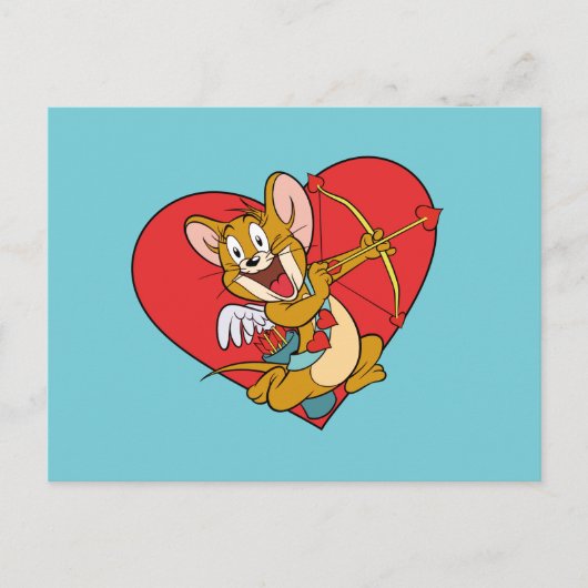 Jerry Mouse Gedprezen als Valentijn Cupid Feestdagenkaart (Voorkant)